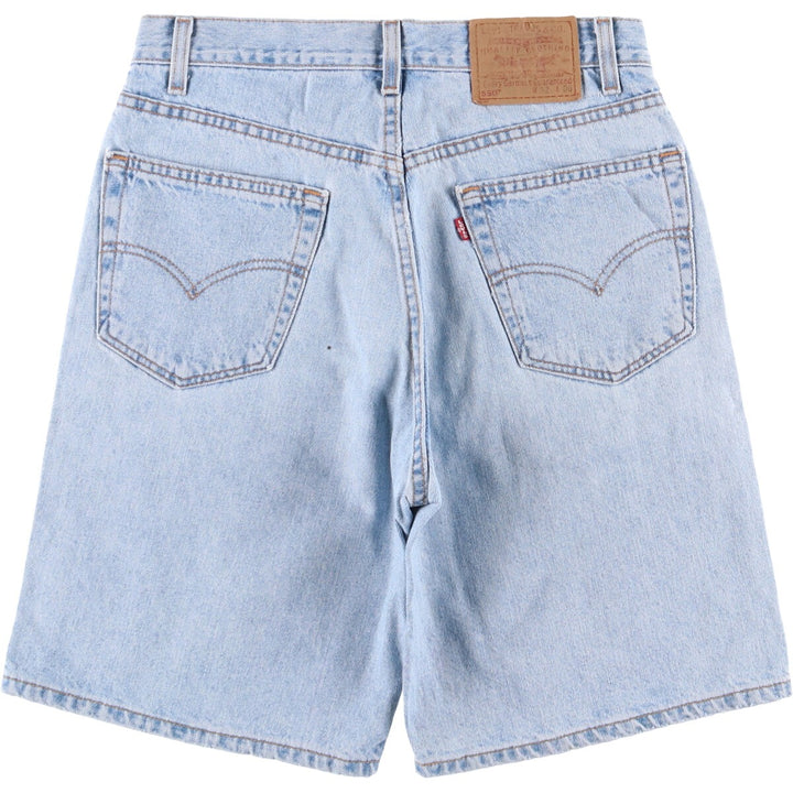 90'S Levi's 550 Relaxed Fit Denim Shorts (Jorts) Made in USA, Men's Size 32, Vintage cotton blue type Vintage Second Hand