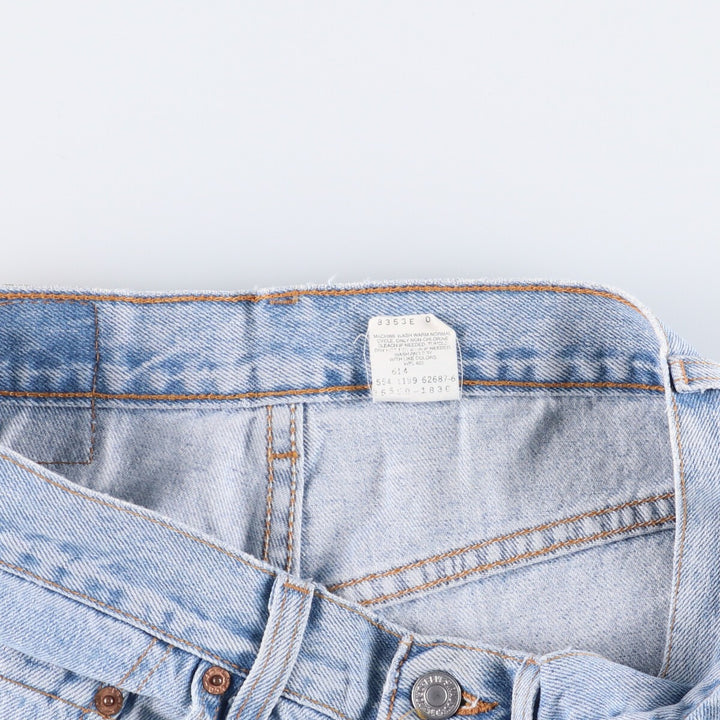 90'S Levi's 550 Relaxed Fit Denim Shorts (Jorts) Made in USA, Men's Size 32, Vintage cotton blue type Vintage Second Hand