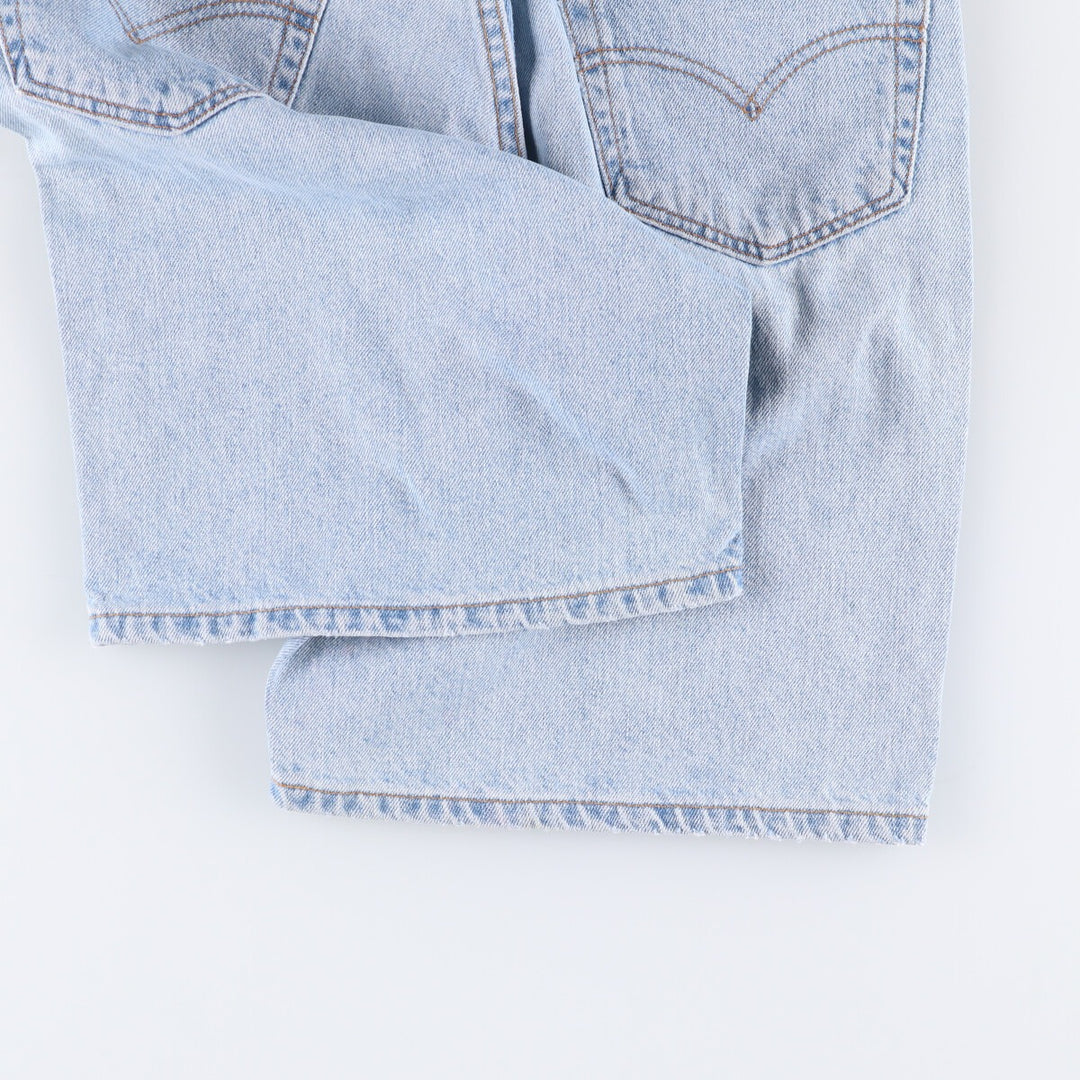 90'S Levi's 550 Relaxed Fit Denim Shorts (Jorts) Made in USA, Men's Size 32, Vintage cotton blue type Vintage Second Hand