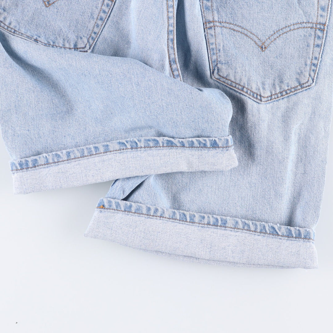 90'S Levi's 550 Relaxed Fit Denim Shorts (Jorts) Made in USA, Men's Size 32, Vintage cotton blue type Vintage Second Hand