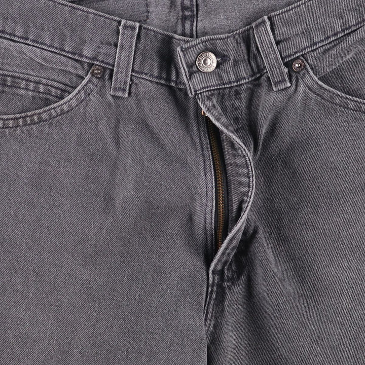 Vintage Levi's 560 Loose Fit Black Denim Shorts with Orange Tabs, Men's Size 32 unclear black type Vintage Second Hand