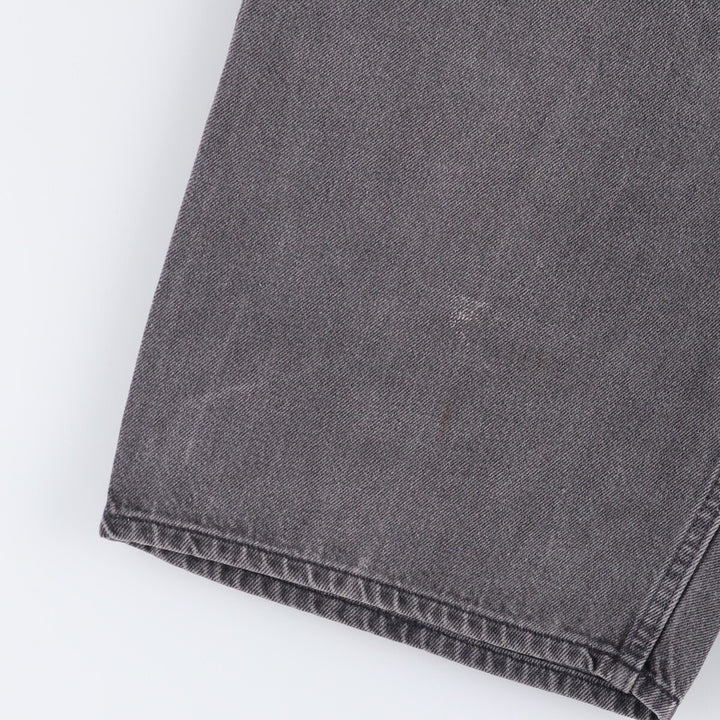 Vintage Levi's 560 Loose Fit Black Denim Shorts with Orange Tabs, Men's Size 32 unclear black type Vintage Second Hand