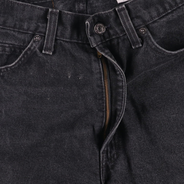 90'S Levi's 550 Relaxed Fit Orange Tab Black Denim Shorts Made in USA, Men's Size 34 (Vintage) cotton black type Vintage Second Hand