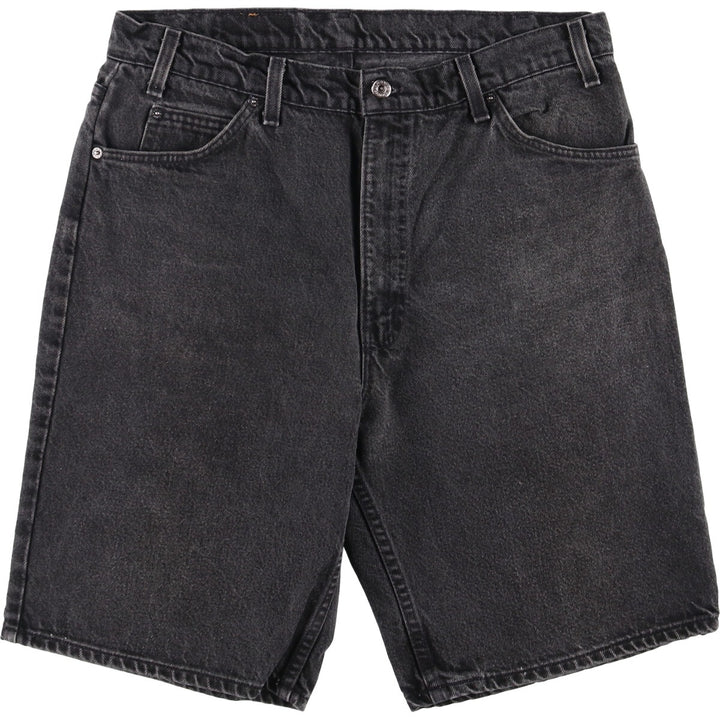 90'S Levi's 36550-4159 Orange Tab Black Denim Shorts, Men's Size 36 (Vintage) unclear black type Vintage Second Hand