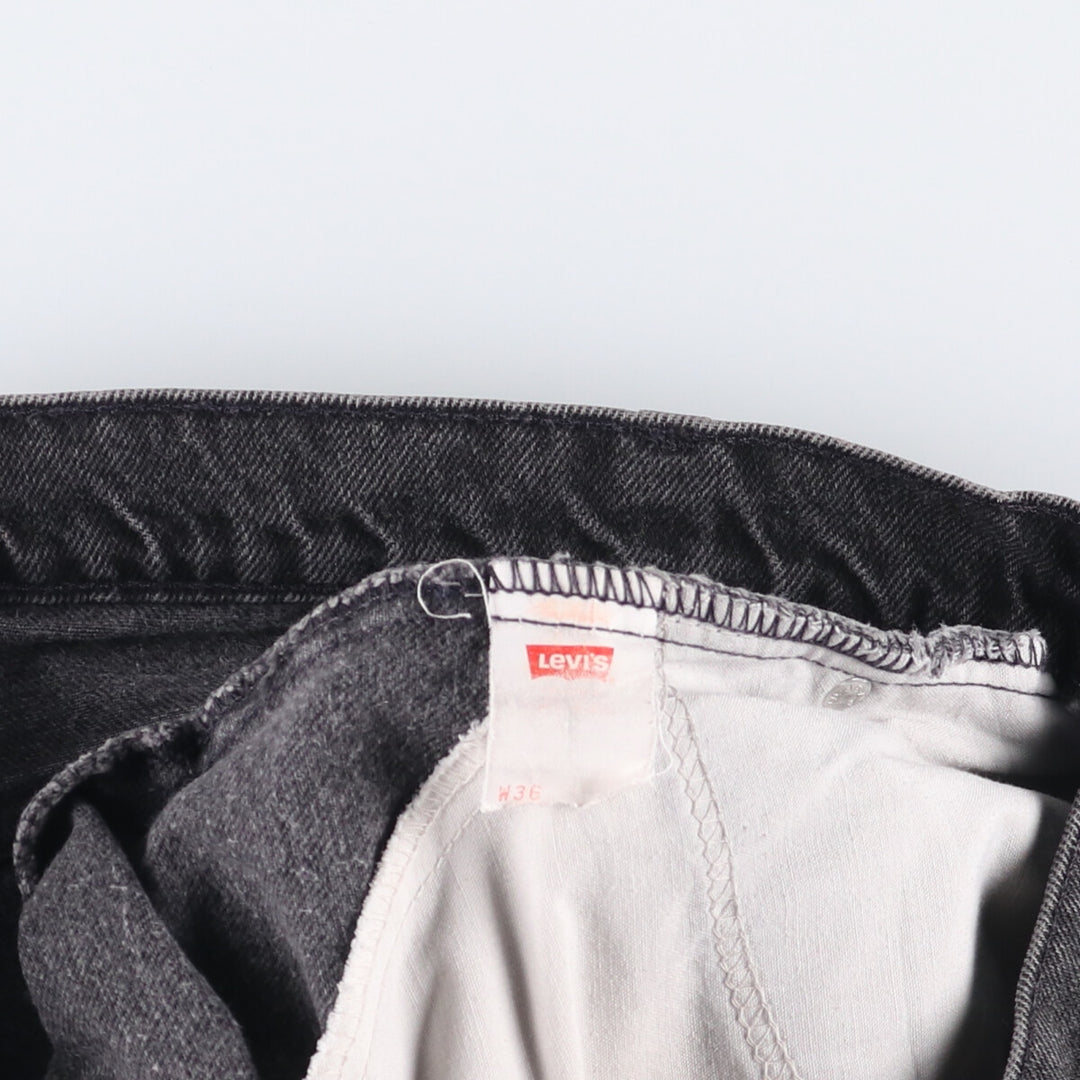 90'S Levi's 36550-4159 Orange Tab Black Denim Shorts, Men's Size 36 (Vintage) unclear black type Vintage Second Hand