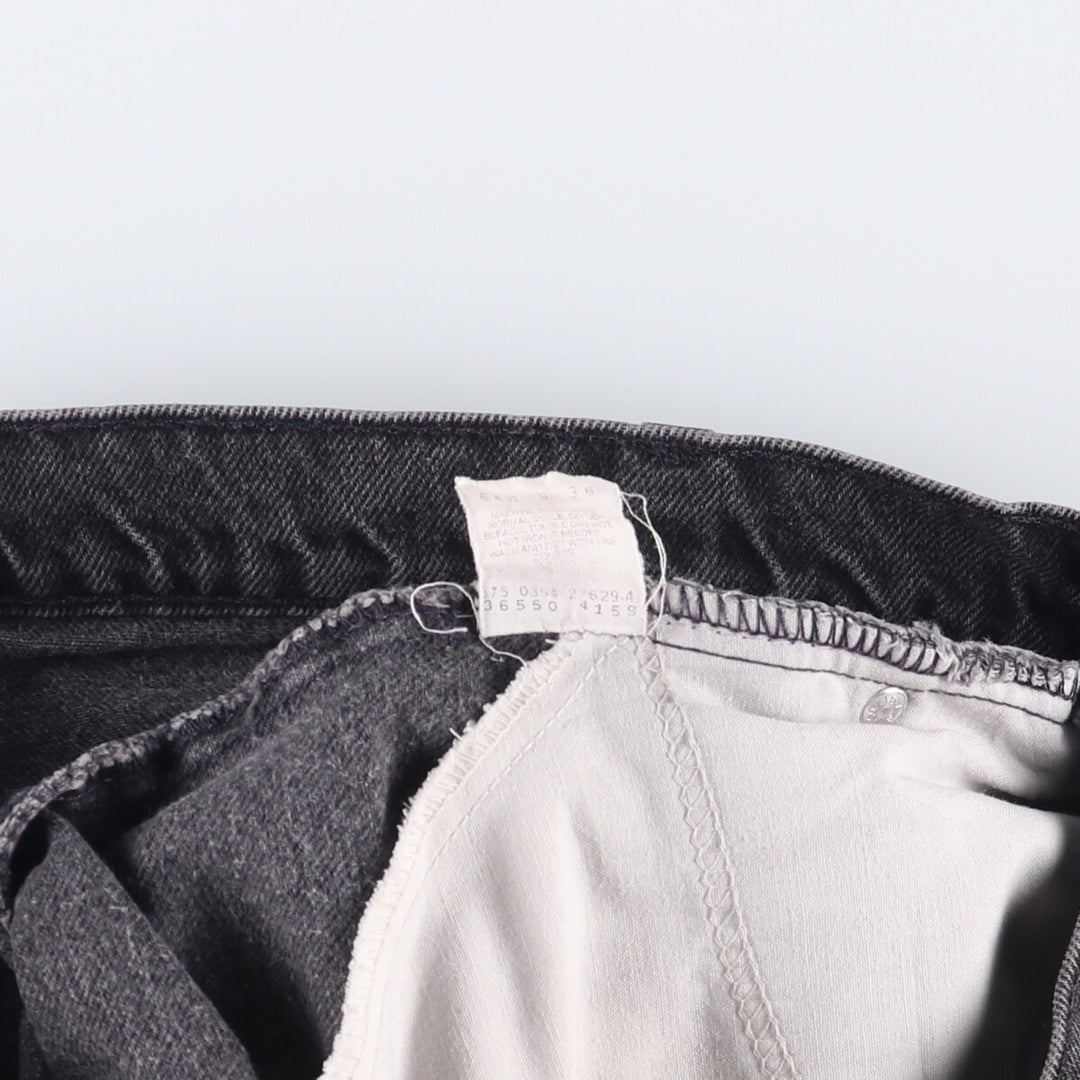90'S Levi's 36550-4159 Orange Tab Black Denim Shorts, Men's Size 36 (Vintage) unclear black type Vintage Second Hand