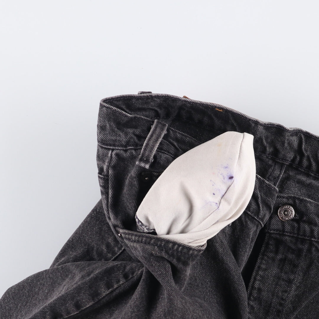 90'S Levi's 36550-4159 Orange Tab Black Denim Shorts, Men's Size 36 (Vintage) unclear black type Vintage Second Hand