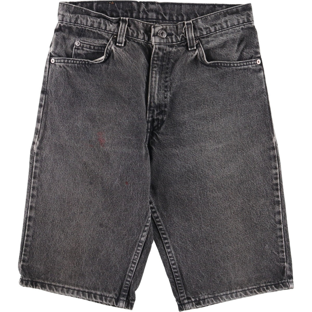 90'S Levi's 550-4159 Orange Tab Black Denim Shorts, Made in USA, Men's Size W31, Vintage cotton black type Vintage Second Hand