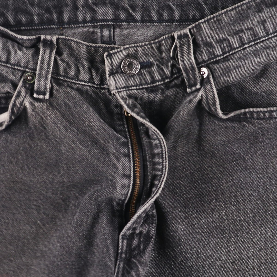 90'S Levi's 550-4159 Orange Tab Black Denim Shorts, Made in USA, Men's Size W31, Vintage cotton black type Vintage Second Hand