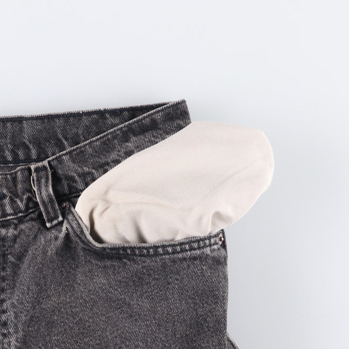 90'S Levi's 550-4159 Orange Tab Black Denim Shorts, Made in USA, Men's Size W31, Vintage cotton black type Vintage Second Hand