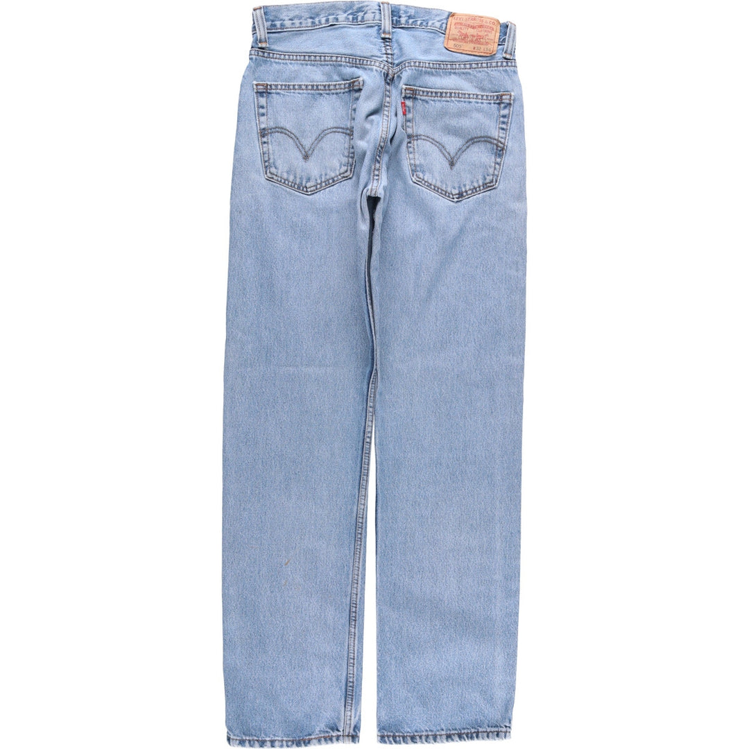 Levi's 505 REGULAR FIT tapered denim pants for men, size w33 cotton blue type Vintage Second Hand