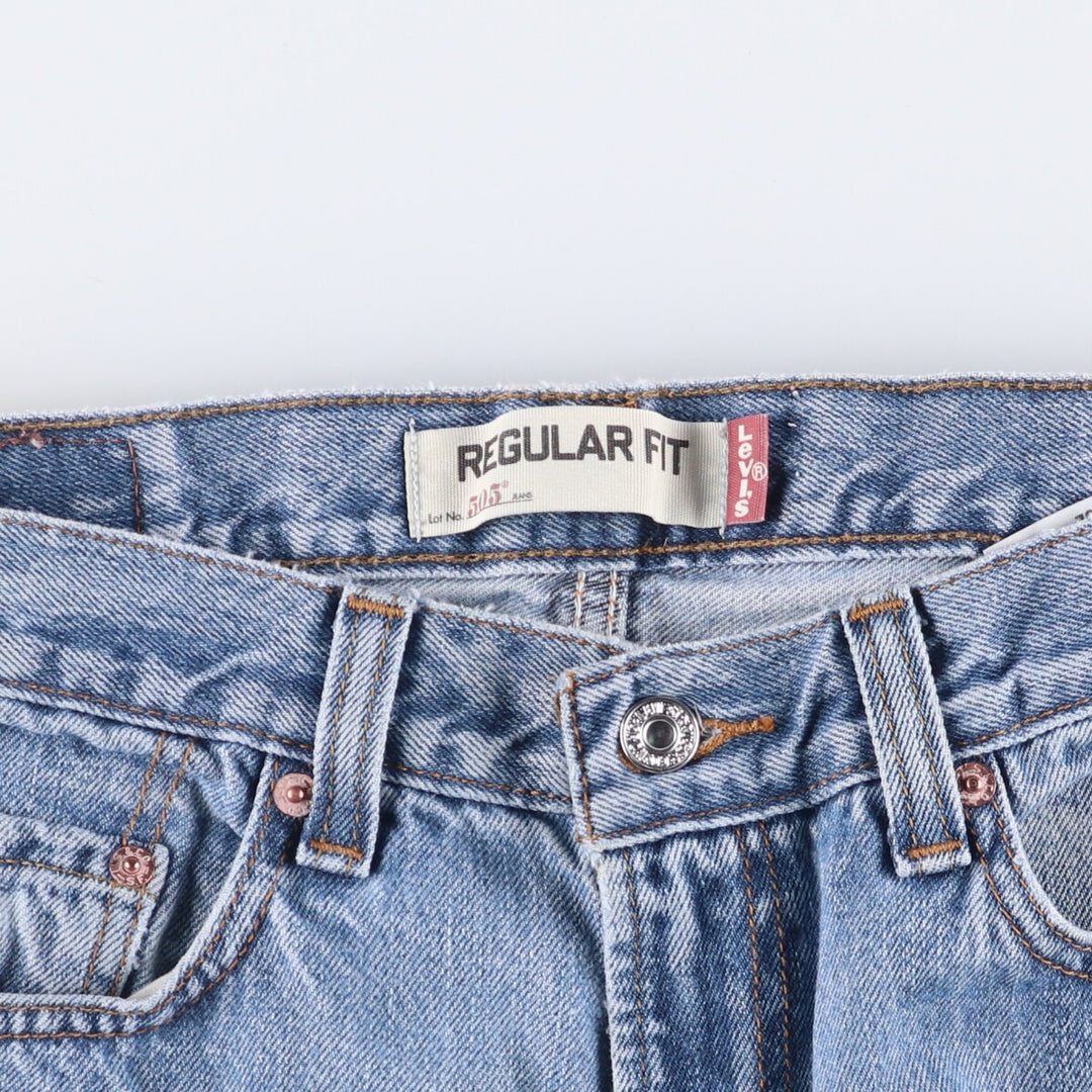 Levi's 505 REGULAR FIT tapered denim pants for men, size w33 cotton blue type Vintage Second Hand