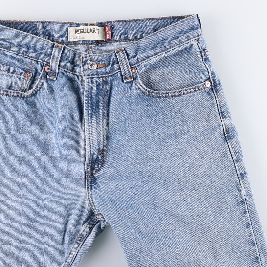 Levi's 505 REGULAR FIT tapered denim pants for men, size w33 cotton blue type Vintage Second Hand