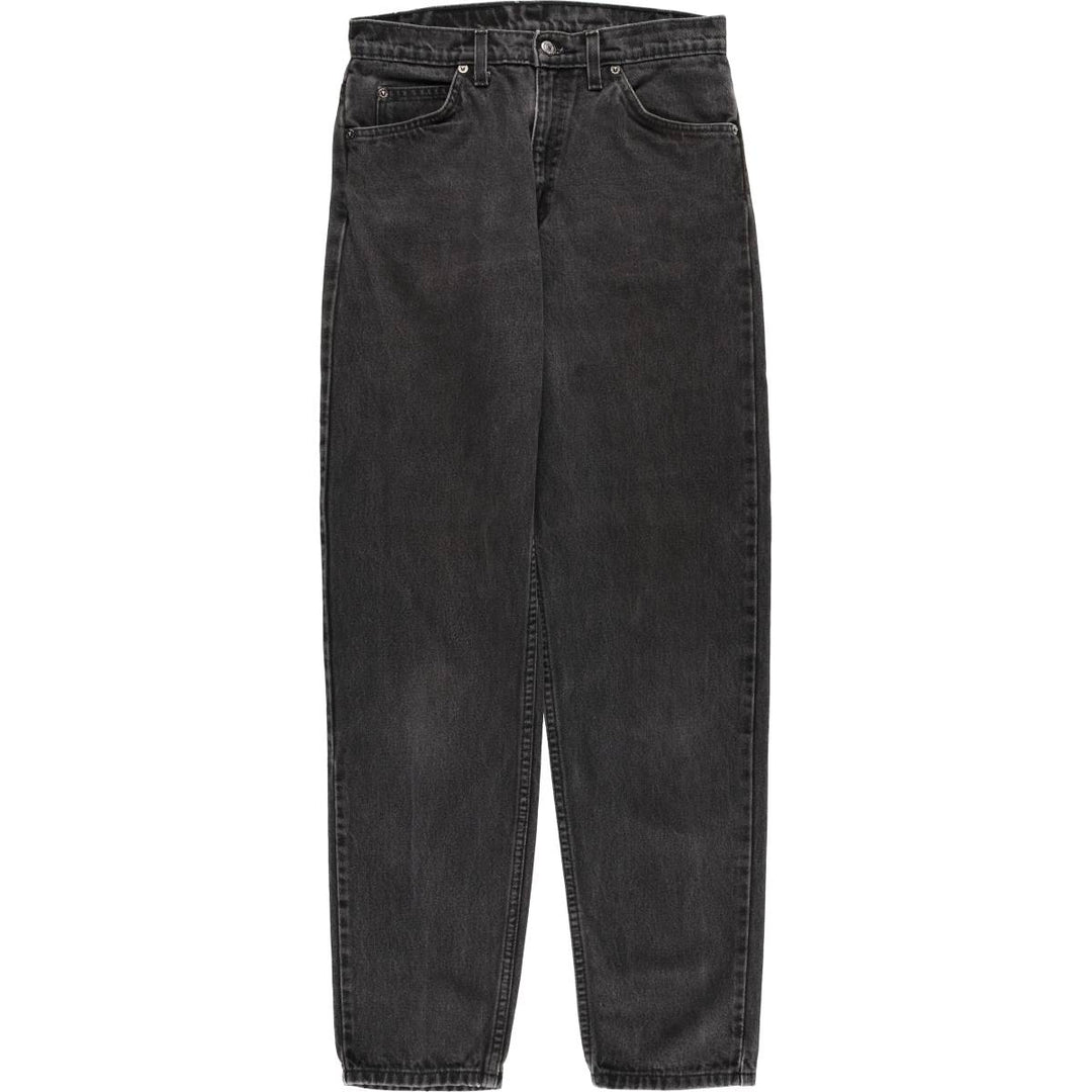 90'S Levi's 550 Relaxed Fit Tapered Leg Denim Pants with Orange Tab, Women's Size L (W30) cotton black type Vintage Second Hand