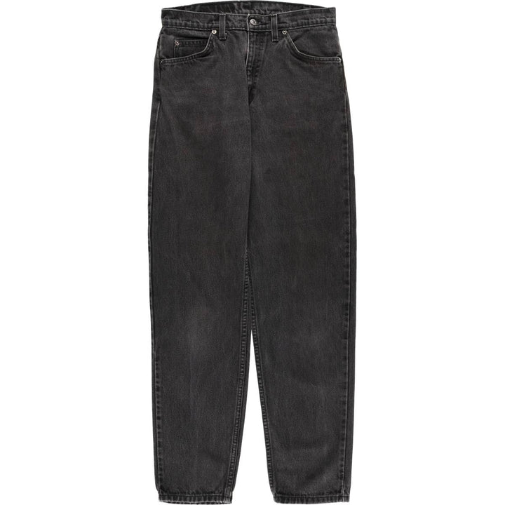 90'S Levi's 550 Relaxed Fit Tapered Leg Denim Pants with Orange Tab, Women's Size L (W30) cotton black type Vintage Second Hand