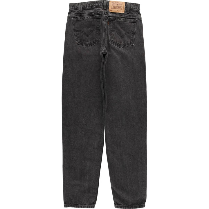 90'S Levi's 550 Relaxed Fit Tapered Leg Denim Pants with Orange Tab, Women's Size L (W30) cotton black type Vintage Second Hand