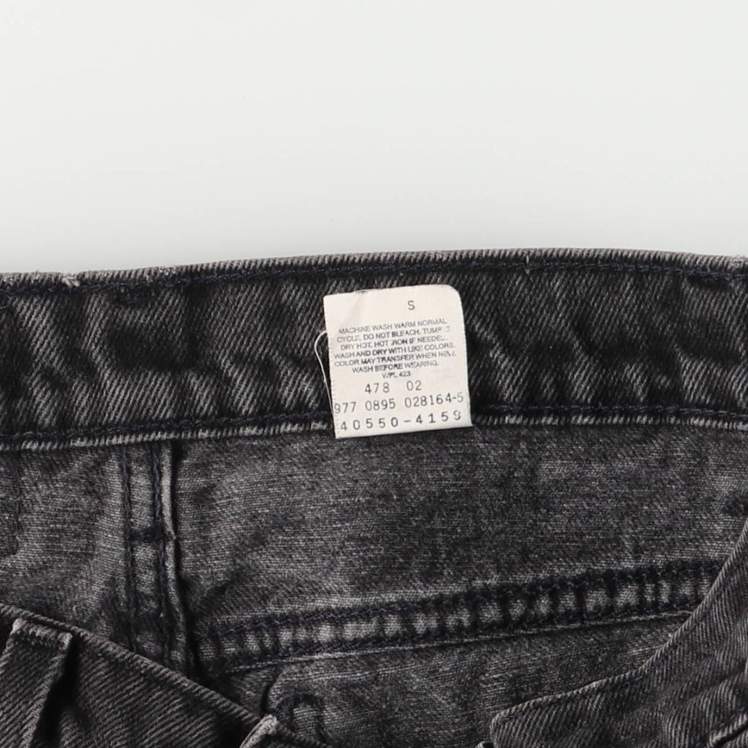 90'S Levi's 550 Relaxed Fit Tapered Leg Denim Pants with Orange Tab, Women's Size L (W30) cotton black type Vintage Second Hand