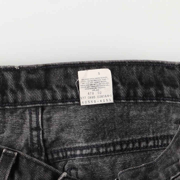 90'S Levi's 550 Relaxed Fit Tapered Leg Denim Pants with Orange Tab, Women's Size L (W30) cotton black type Vintage Second Hand