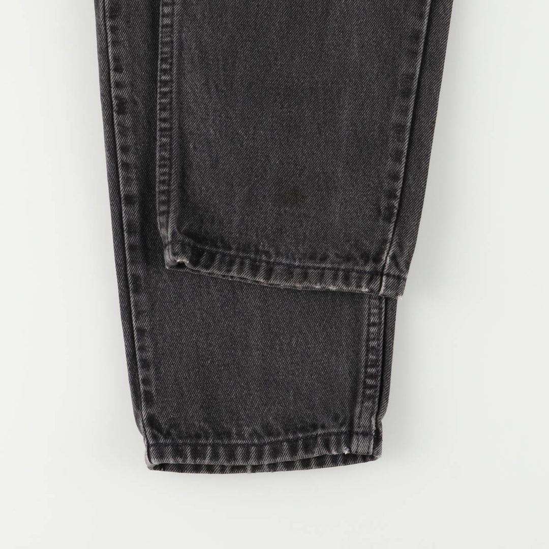 90'S Levi's 550 Relaxed Fit Tapered Leg Denim Pants with Orange Tab, Women's Size L (W30) cotton black type Vintage Second Hand