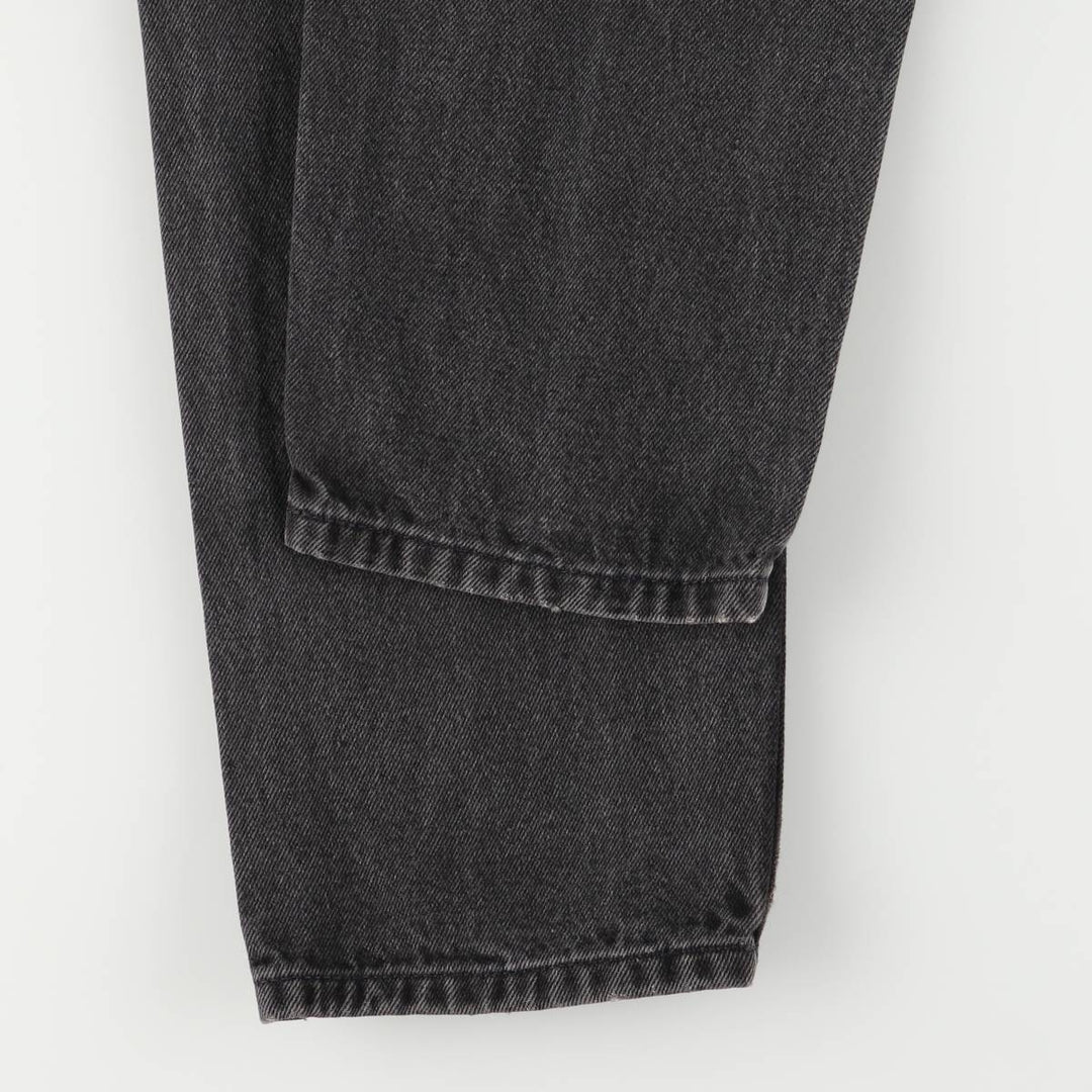 90'S Levi's 550 Relaxed Fit Tapered Leg Denim Pants with Orange Tab, Women's Size L (W30) cotton black type Vintage Second Hand