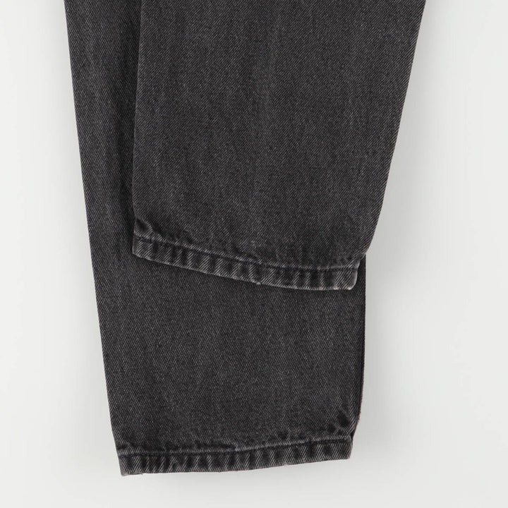 90'S Levi's 550 Relaxed Fit Tapered Leg Denim Pants with Orange Tab, Women's Size L (W30) cotton black type Vintage Second Hand