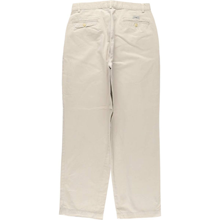 Ralph Lauren POLO by Ralph Lauren Two-pleat Chino Pants, Women's XL (W32) cotton Beige type Vintage Second Hand