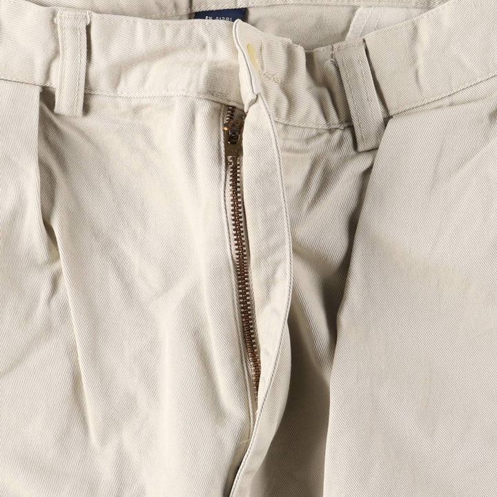 Ralph Lauren POLO by Ralph Lauren Two-pleat Chino Pants, Women's XL (W32) cotton Beige type Vintage Second Hand