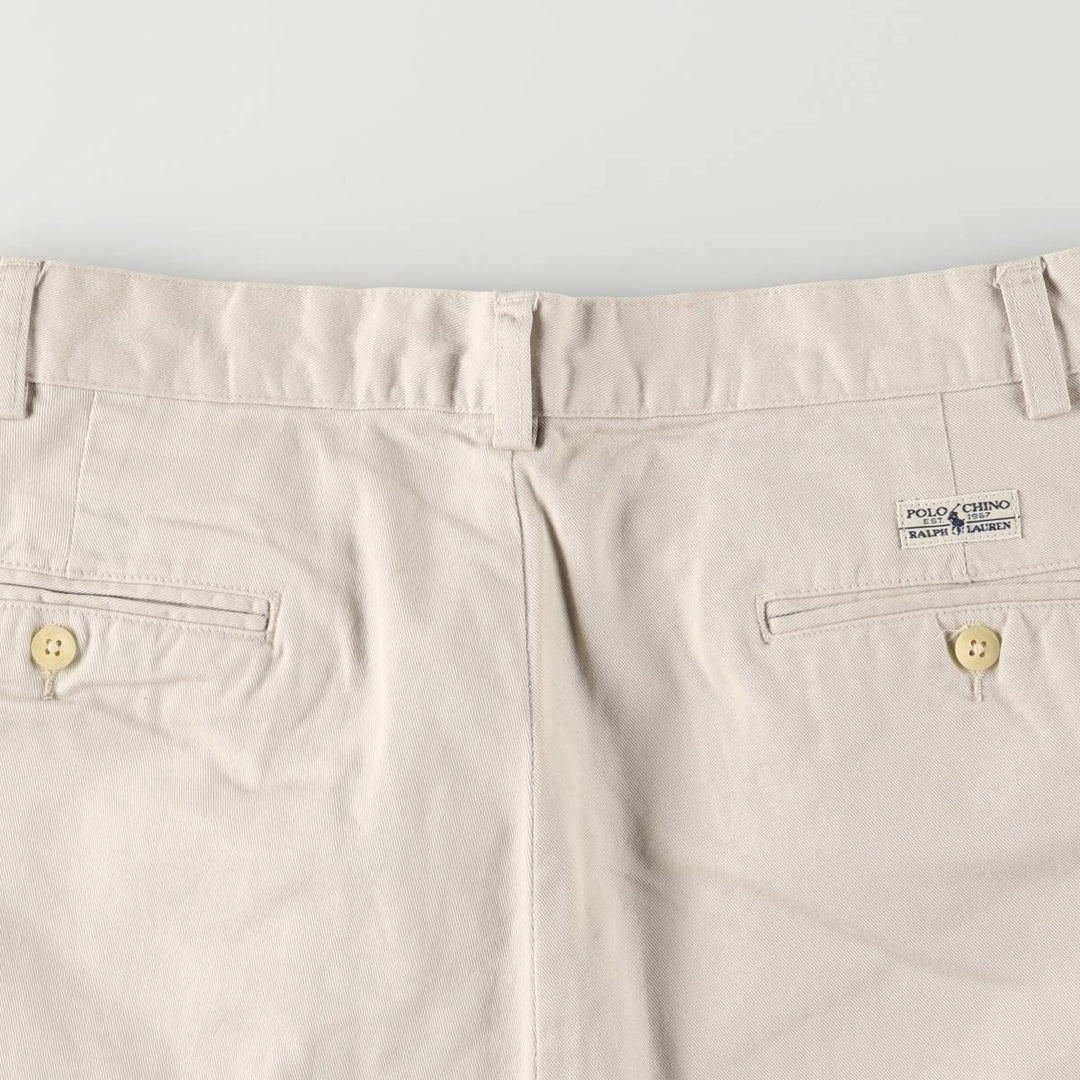 Ralph Lauren POLO by Ralph Lauren Two-pleat Chino Pants, Women's XL (W32) cotton Beige type Vintage Second Hand