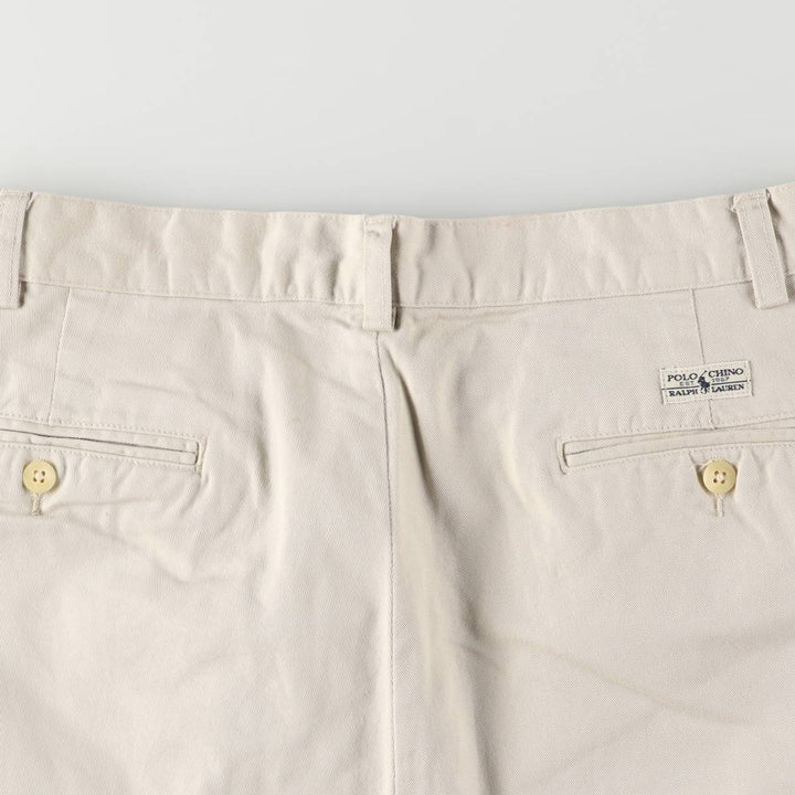 Ralph Lauren POLO by Ralph Lauren Two-pleat Chino Pants, Women's XL (W32) cotton Beige type Vintage Second Hand