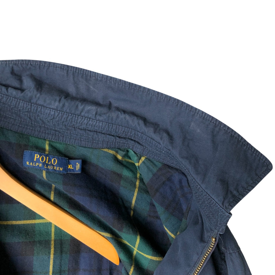 Ralph Lauren POLO RALPH LAUREN padded swing top sports jacket, men's size XL cotton navy blue type Vintage Second Hand