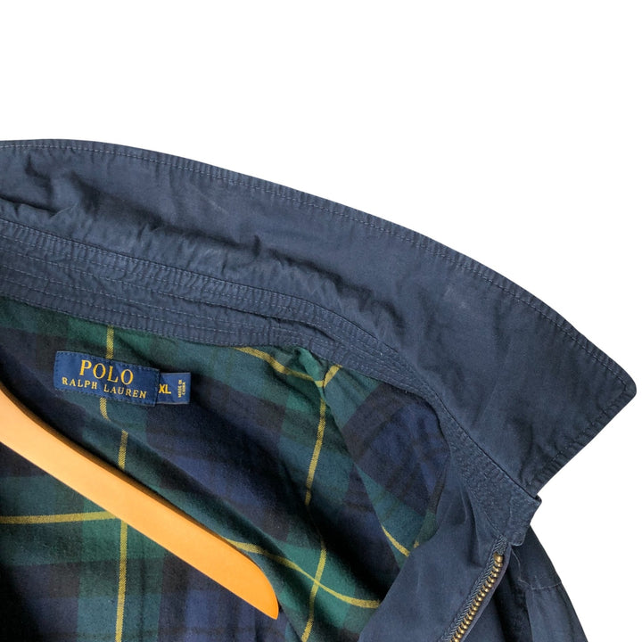Ralph Lauren POLO RALPH LAUREN padded swing top sports jacket, men's size XL cotton navy blue type Vintage Second Hand