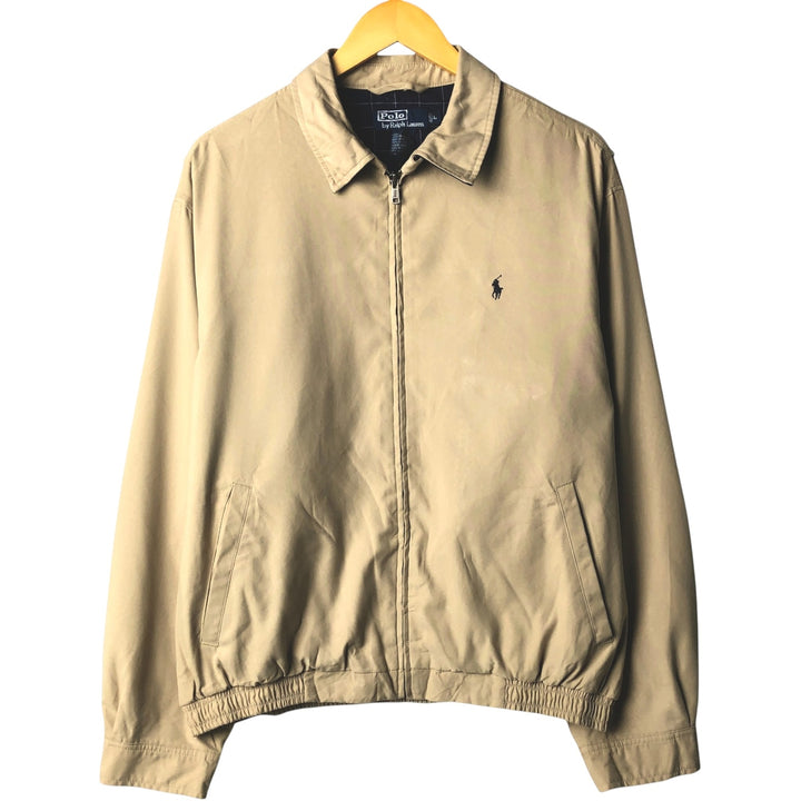Ralph Lauren POLO by Ralph Lauren Swing Top Sports Jacket Men's L size polyester Beige type Vintage Second Hand