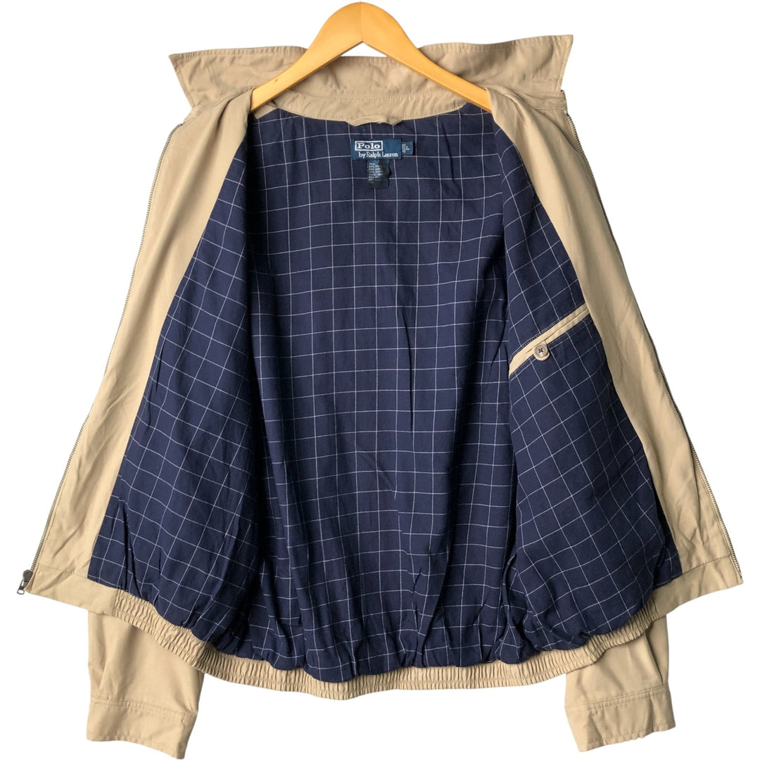 Ralph Lauren POLO by Ralph Lauren Swing Top Sports Jacket Men's L size polyester Beige type Vintage Second Hand