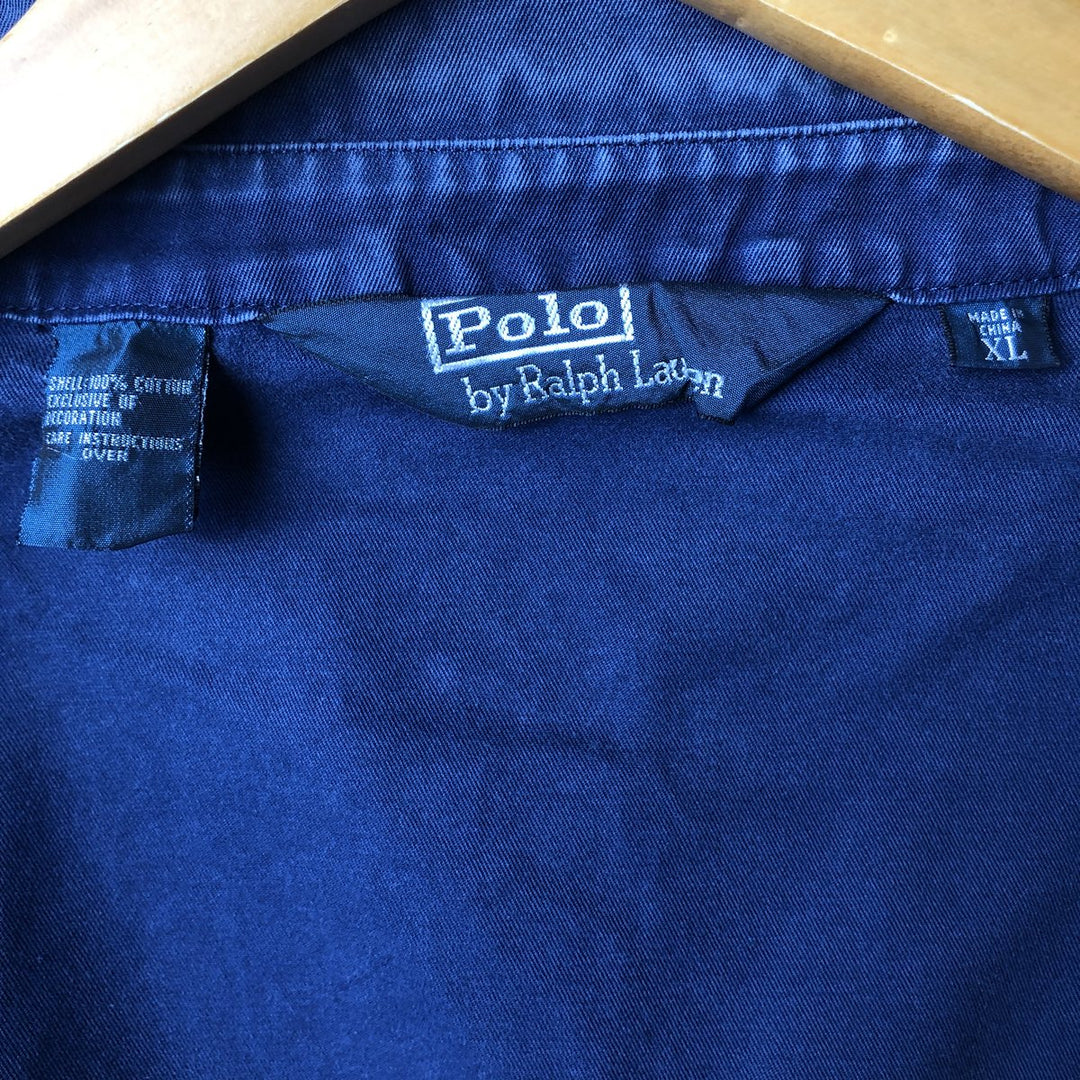 Ralph Lauren POLO by Ralph Lauren Swing Top Sports Jacket Men's XL cotton navy blue type Vintage Second Hand