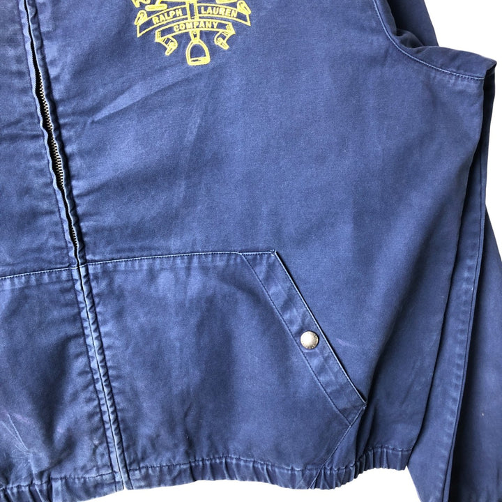 Ralph Lauren POLO by Ralph Lauren Swing Top Sports Jacket Men's XL cotton navy blue type Vintage Second Hand