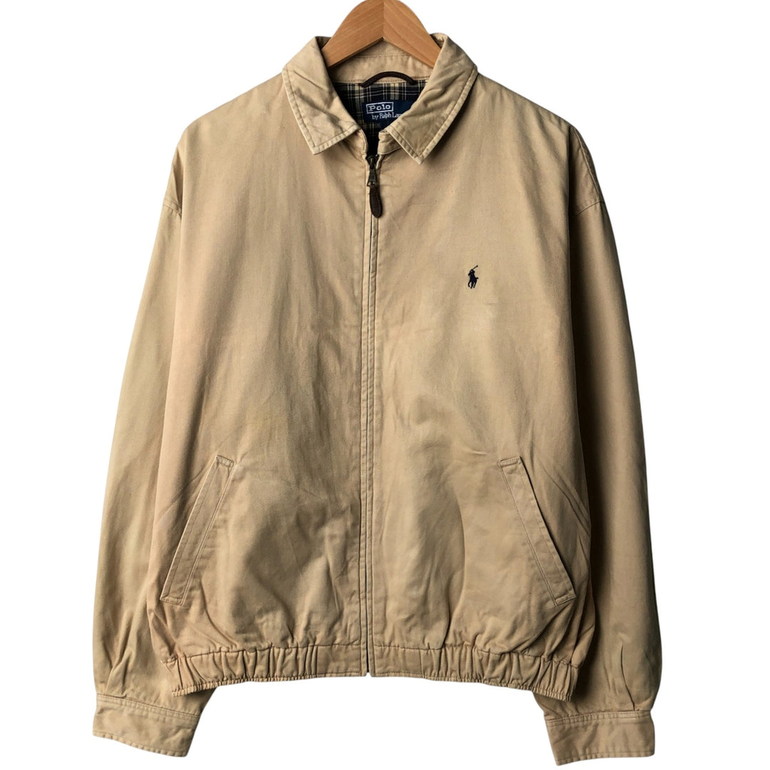 Ralph Lauren POLO by Ralph Lauren Swing Top Sports Jacket Men's L size cotton Beige type Vintage Second Hand