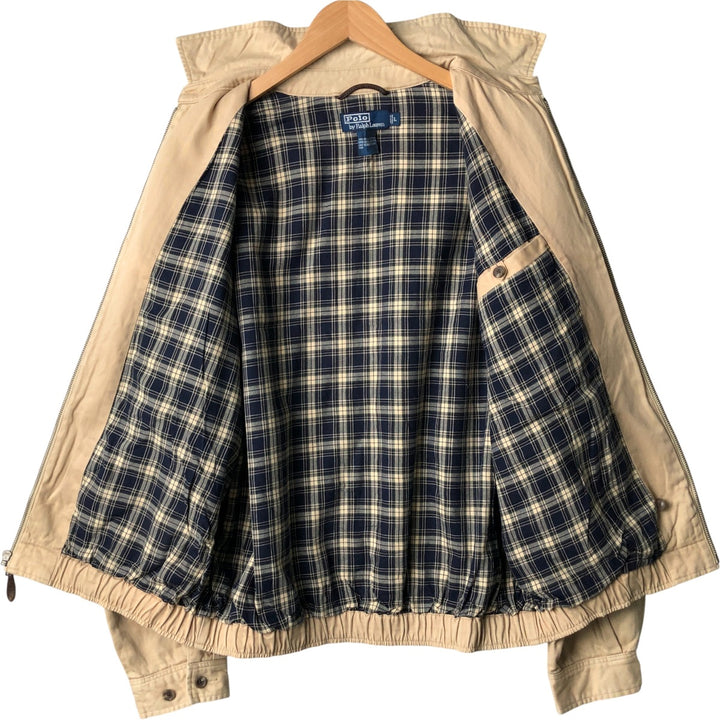 Ralph Lauren POLO by Ralph Lauren Swing Top Sports Jacket Men's L size cotton Beige type Vintage Second Hand
