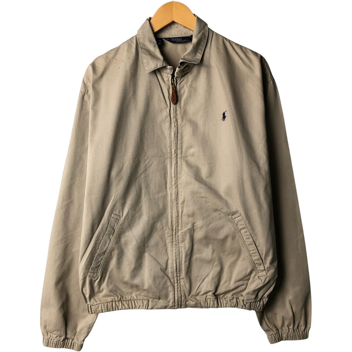 90'S Polo by Ralph Lauren swing top sports jacket, made in the USA, men's size M, vintage cotton Beige type Vintage Second Hand