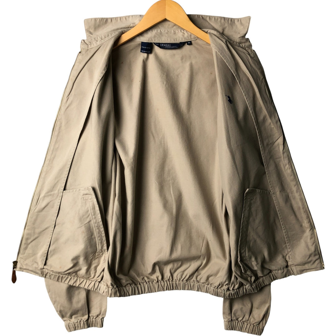 90'S Polo by Ralph Lauren swing top sports jacket, made in the USA, men's size M, vintage cotton Beige type Vintage Second Hand