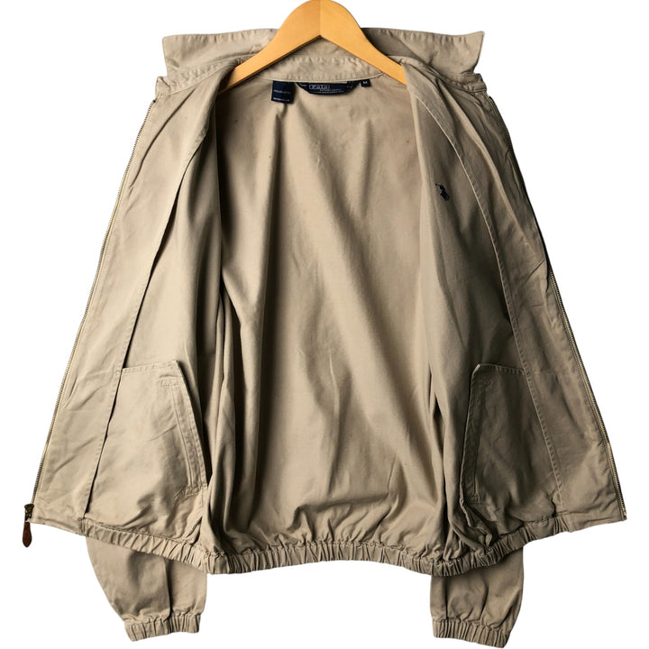 90'S Polo by Ralph Lauren swing top sports jacket, made in the USA, men's size M, vintage cotton Beige type Vintage Second Hand