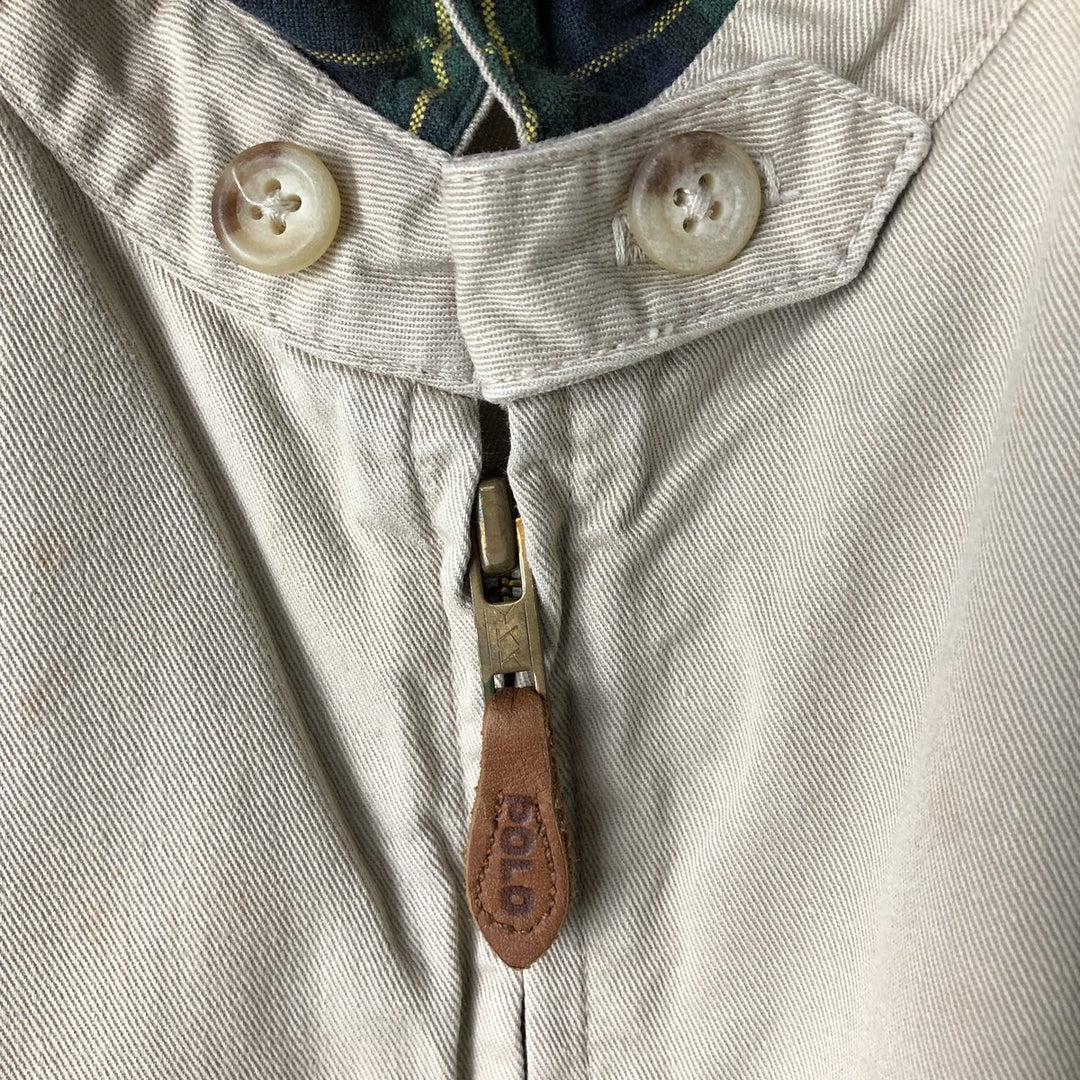 90'S Polo by Ralph Lauren swing top sports jacket, made in the USA, men's size M, vintage cotton Beige type Vintage Second Hand