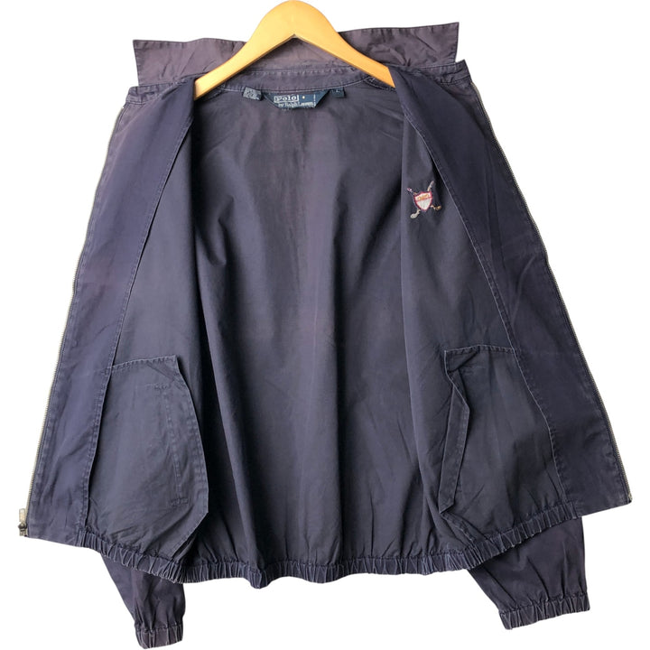 Ralph Lauren POLO by Ralph Lauren Swing Top Sports Jacket Men's L size cotton navy blue type Vintage Second Hand