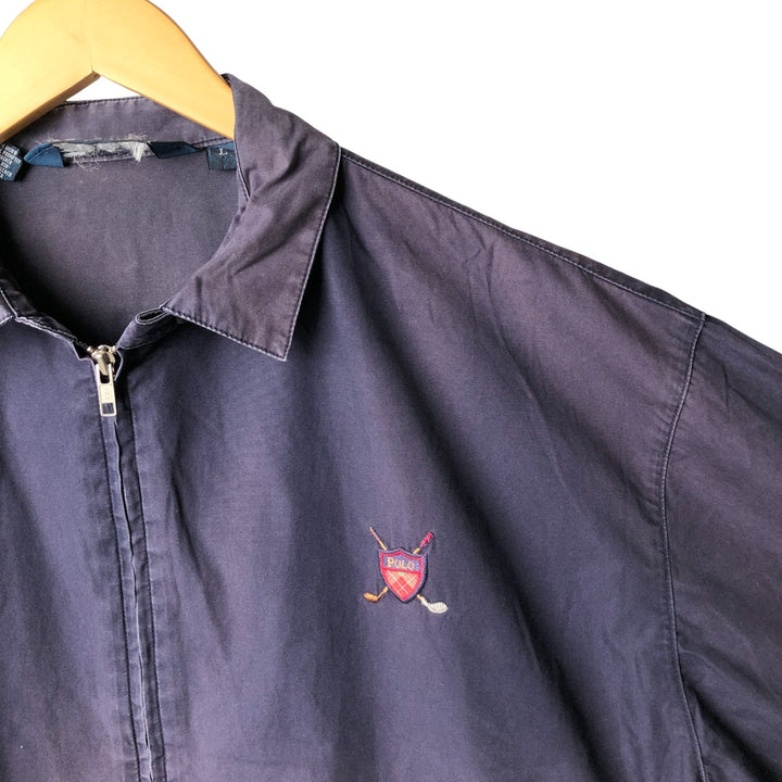 Ralph Lauren POLO by Ralph Lauren Swing Top Sports Jacket Men's L size cotton navy blue type Vintage Second Hand