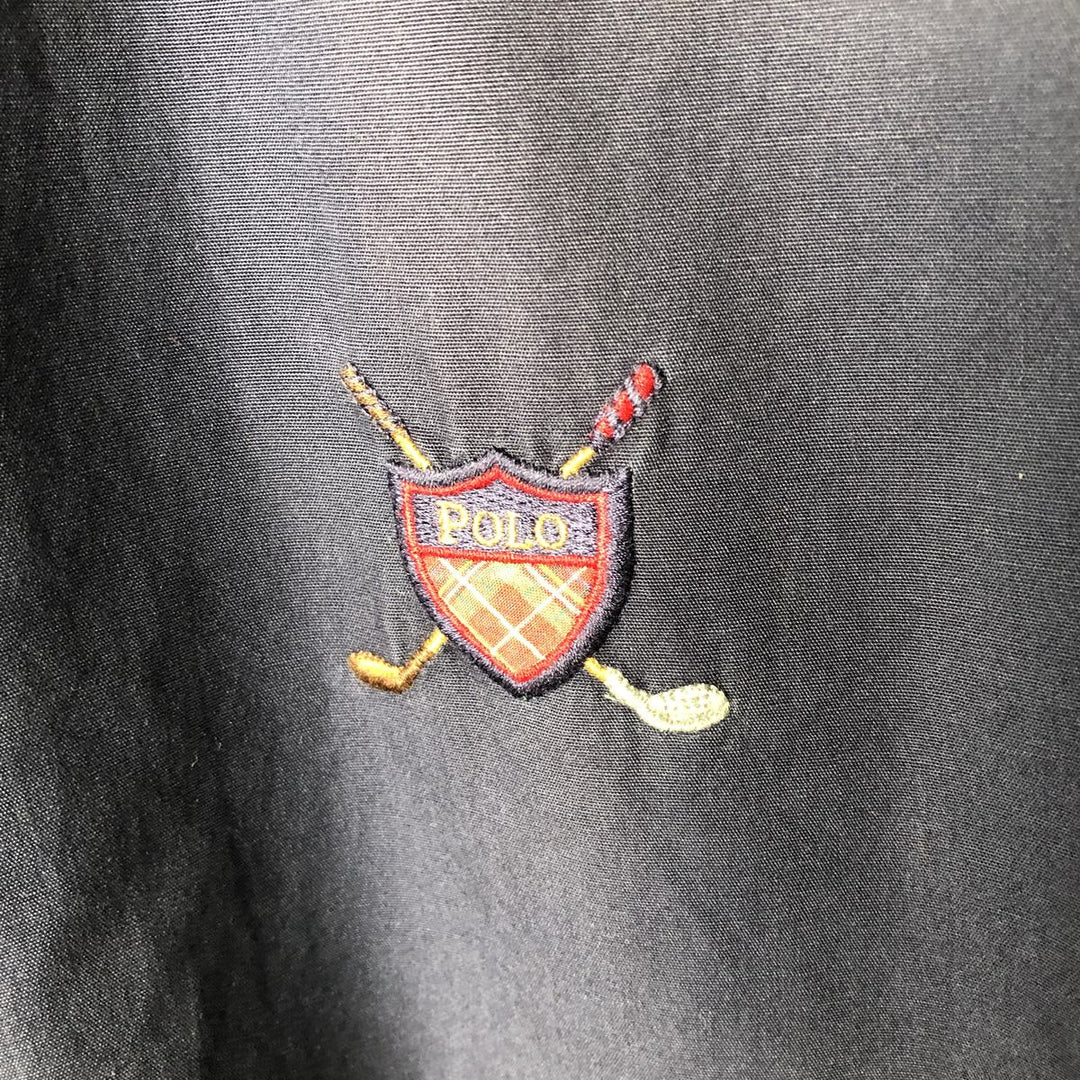 Ralph Lauren POLO by Ralph Lauren Swing Top Sports Jacket Men's L size cotton navy blue type Vintage Second Hand