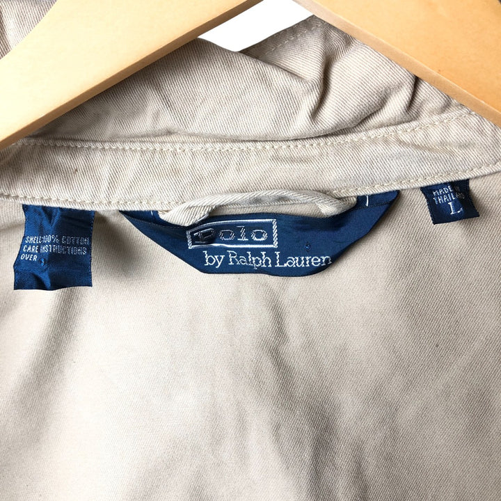 Ralph Lauren POLO by Ralph Lauren Swing Top Sports Jacket Men's L size cotton Beige type Vintage Second Hand