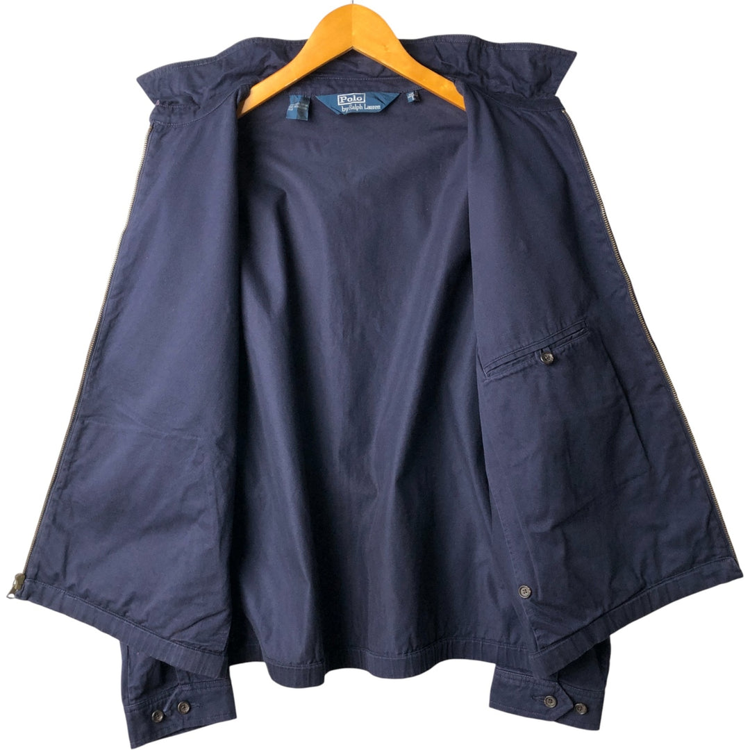 Ralph Lauren POLO by Ralph Lauren Swing Top Sports Jacket Men's L size cotton navy blue type Vintage Second Hand
