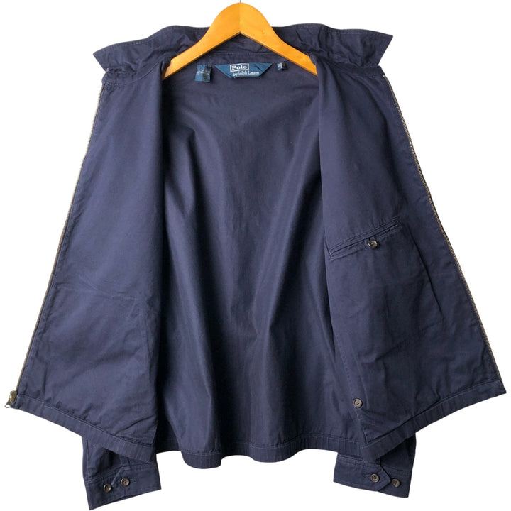 Ralph Lauren POLO by Ralph Lauren Swing Top Sports Jacket Men's L size cotton navy blue type Vintage Second Hand