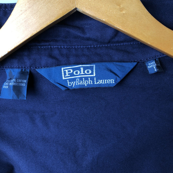 Ralph Lauren POLO by Ralph Lauren Swing Top Sports Jacket Men's L size cotton navy blue type Vintage Second Hand