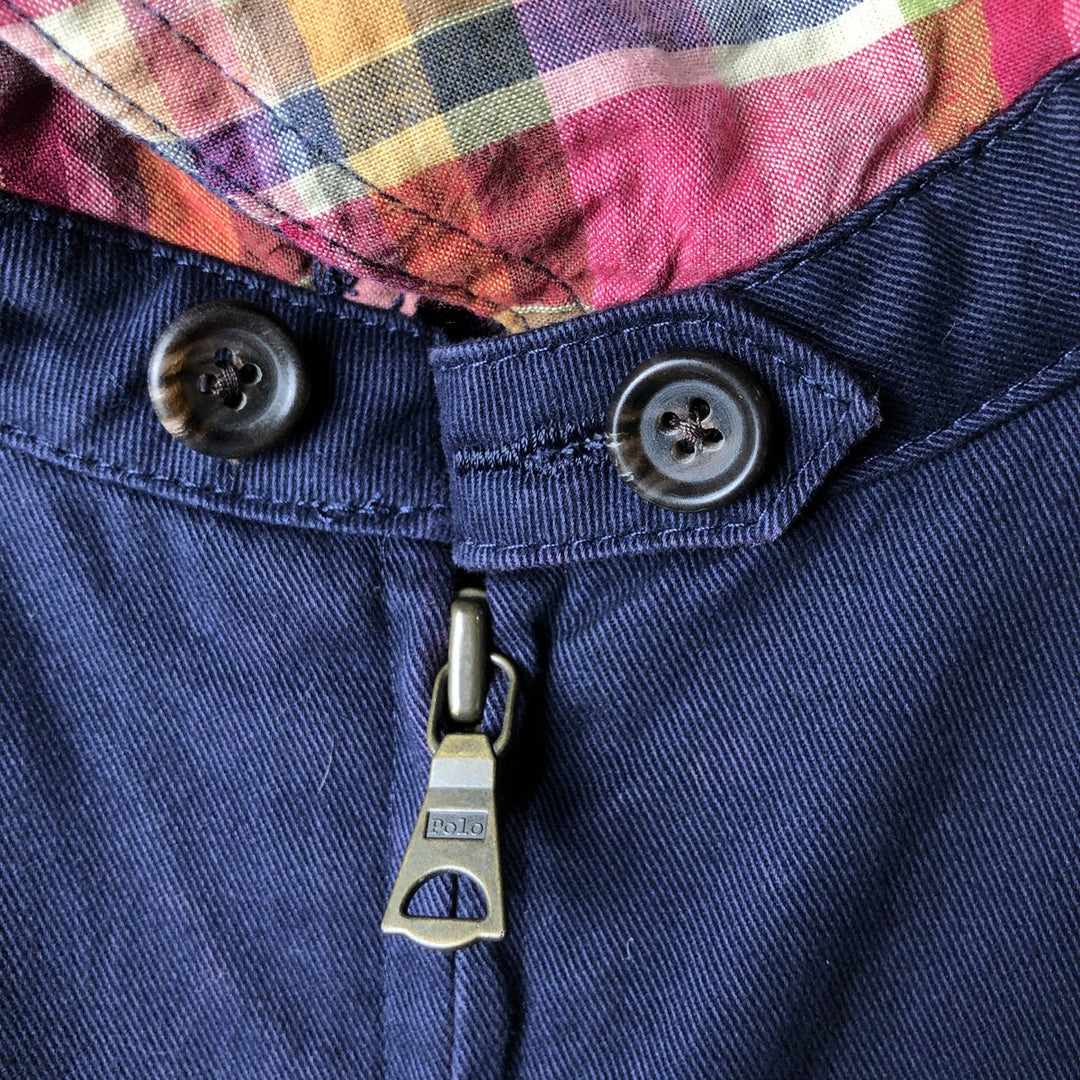 Ralph Lauren POLO by Ralph Lauren Swing Top Sports Jacket Men's L size cotton navy blue type Vintage Second Hand