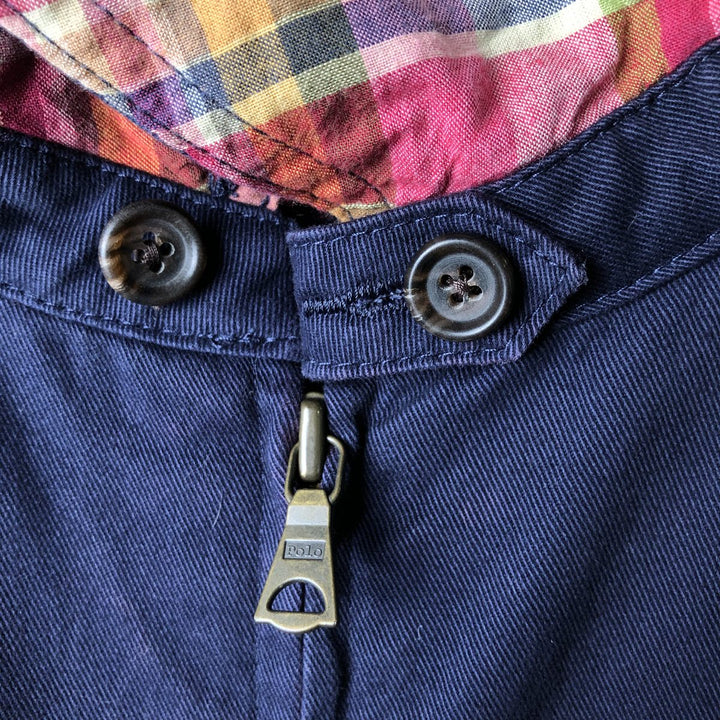 Ralph Lauren POLO by Ralph Lauren Swing Top Sports Jacket Men's L size cotton navy blue type Vintage Second Hand